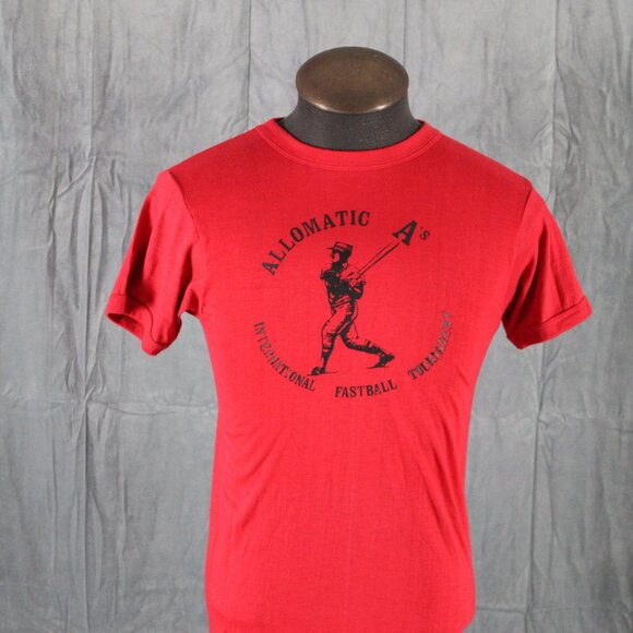 Vintage Graphic T-shirt - Allomatic As International Fastball - Men's Medium - Picture 1 of 8